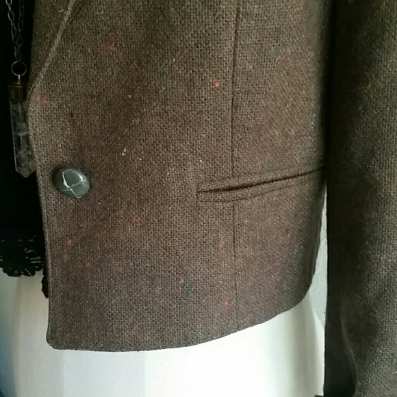 Vintage wool cropped blazer academia - Picture 2 of 8